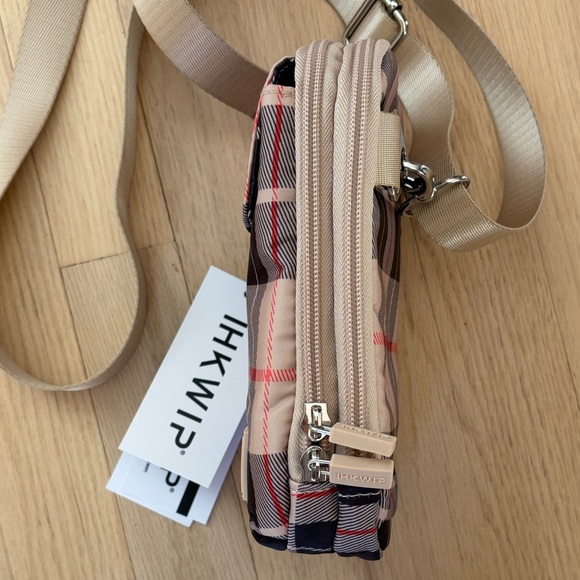 Plaid Crossbody Bag with Adjustable Strap